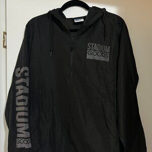 Stadium Goods Black Windbreaker Jacket, Medium